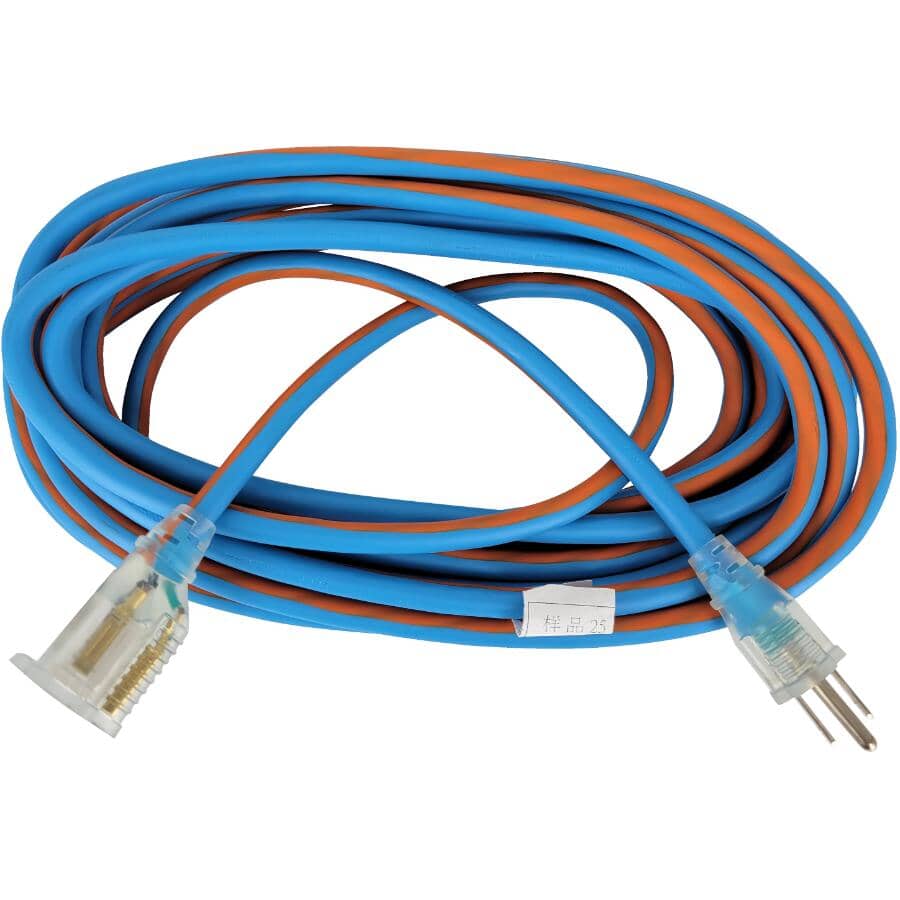 SJEOW Blue & Orange Outdoor Lighted Extension Cord - 7.6 m