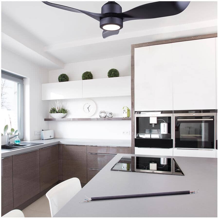 24" Downrod for Ceiling Fan - with Wire, Matte Black