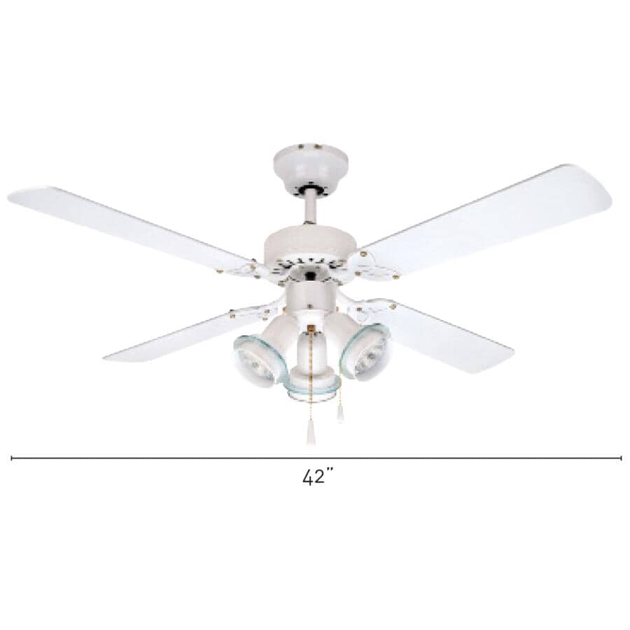 Catalyst 42" Ceiling Fan with Light - White