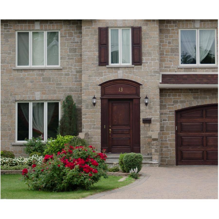 Outdoor Downward or Upward Coach Light Fixture - Black with Clear Bevelled Glass, 17'', 2 Pack