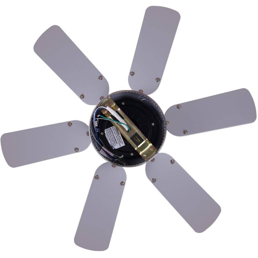 Twister 30" Ceiling Fan with Light - Reversible Blades, Brushed Pewter