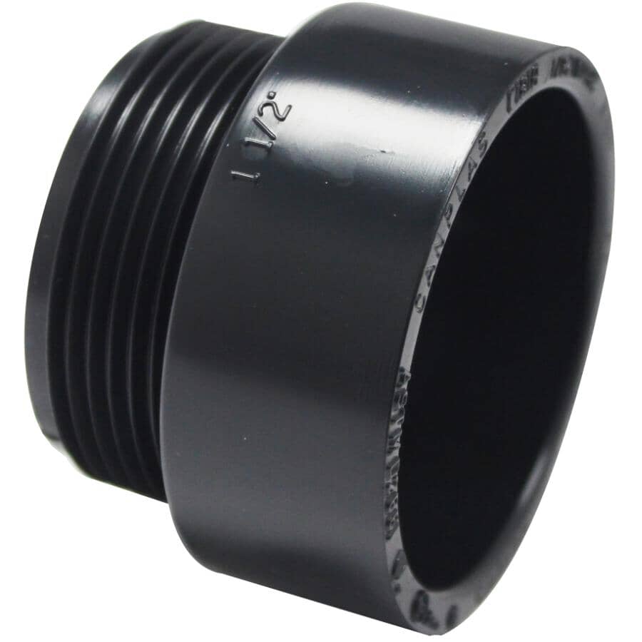 1-1/2" Hub x 1-1/2" MPT ABS Adapter