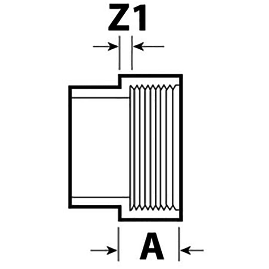 1-1/2" Spigot x FPT ABS Cleanout Fitting