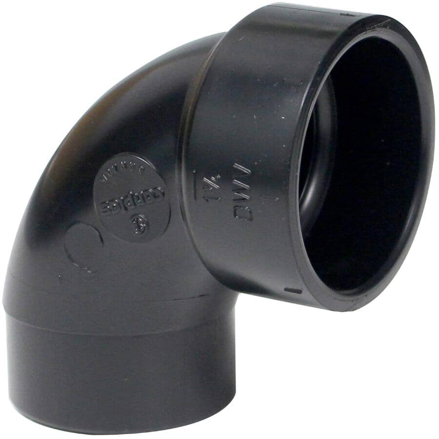 1-1/4" Spigot x 1-1/4" Hub ABS 90 Degree Street Elbow