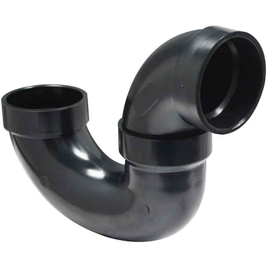2" Hub x Hub ABS P-Trap with Solvent Weld Joint