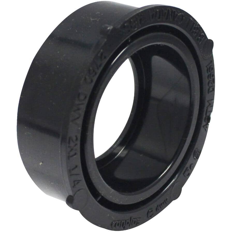 2" Spigot x 1-1/4" Hub ABS Flush Reducing Bushing