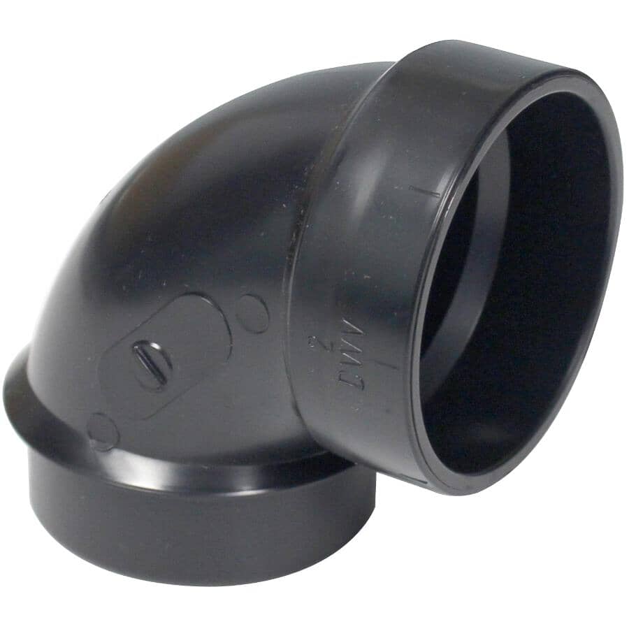 2" Spigot x 2" Hub ABS 90 Degree Street Elbow
