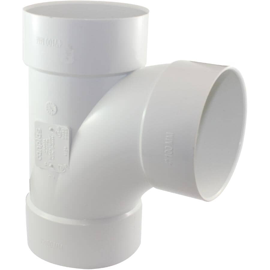 4" Hub x Hub x Hub PVC Sewer Sanitary Tee