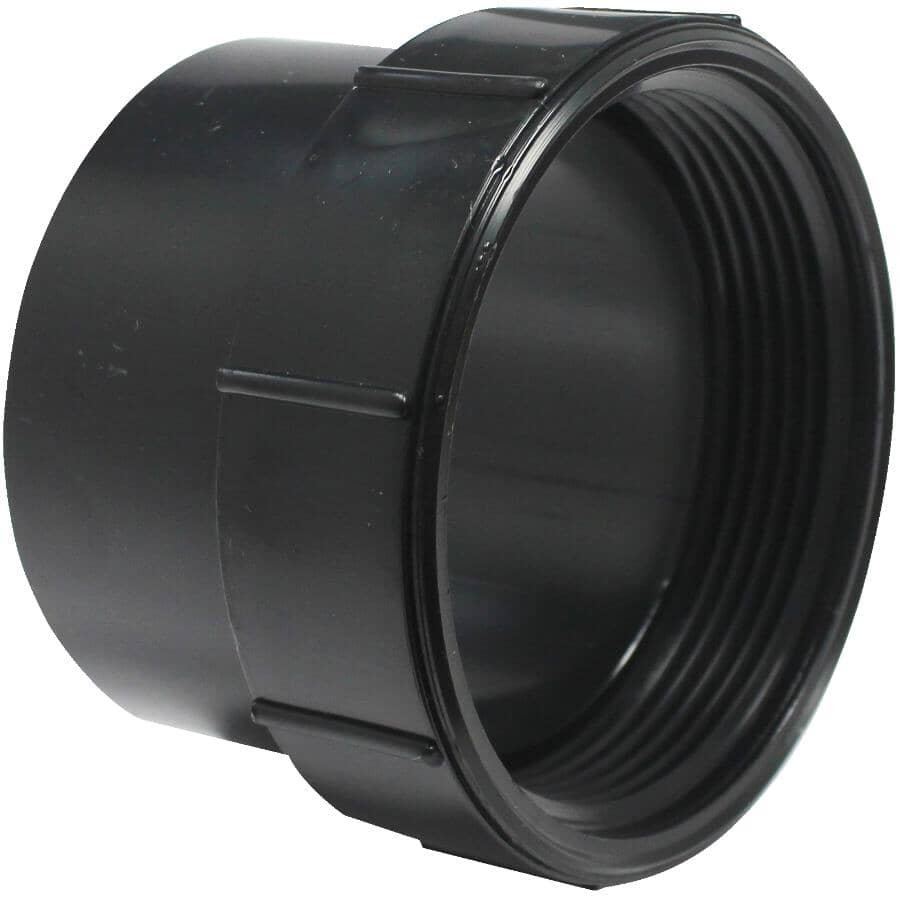 4" Spigot x FPT ABS Cleanout Fitting