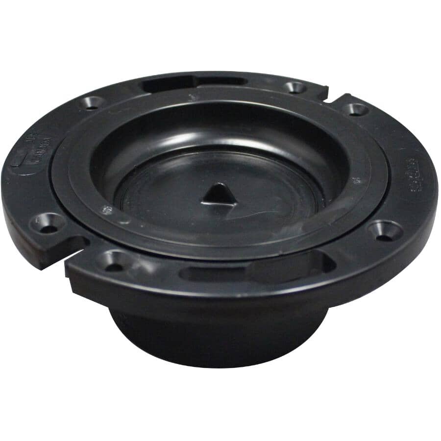 4" x 3" ABS Adjustable Toilet Flange with Test Plate