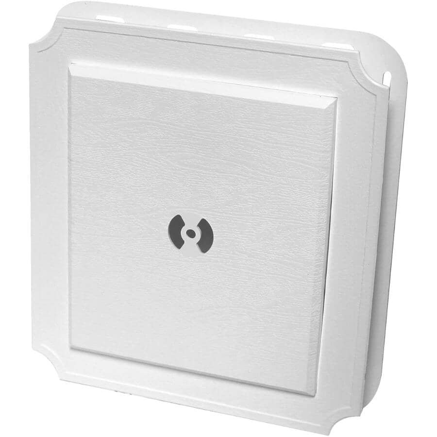 White Mounting Scalloped Siding Block