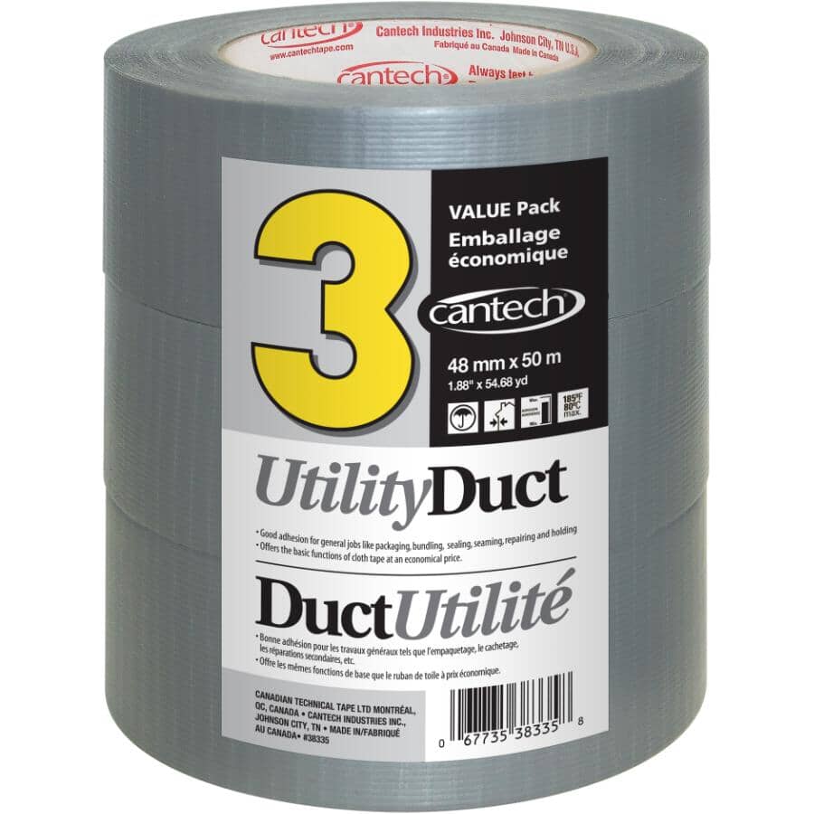 Utility Duct Tape 48mm x 50M - 3 Pack