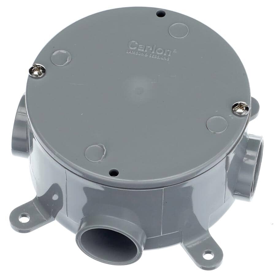 4" x 3/4" Round PVC Conduit Box