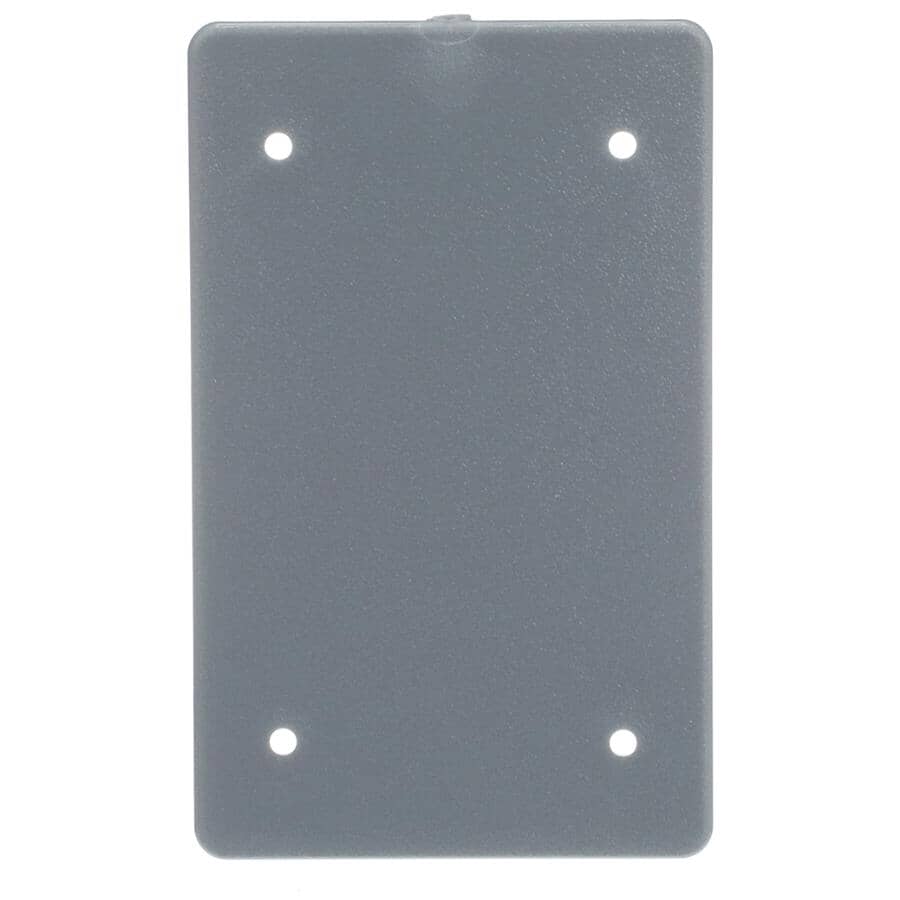 Grey 1-Gang Blank Wall Cover