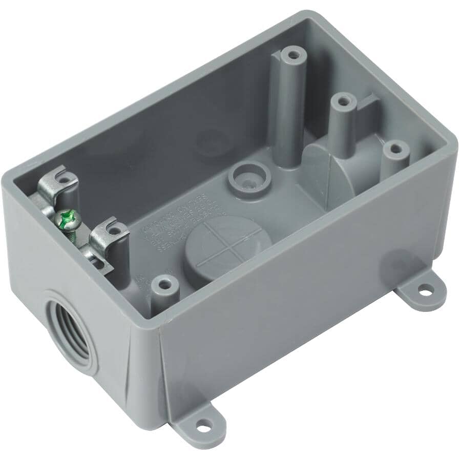 Grey Weatherproof Rectangular T-Box