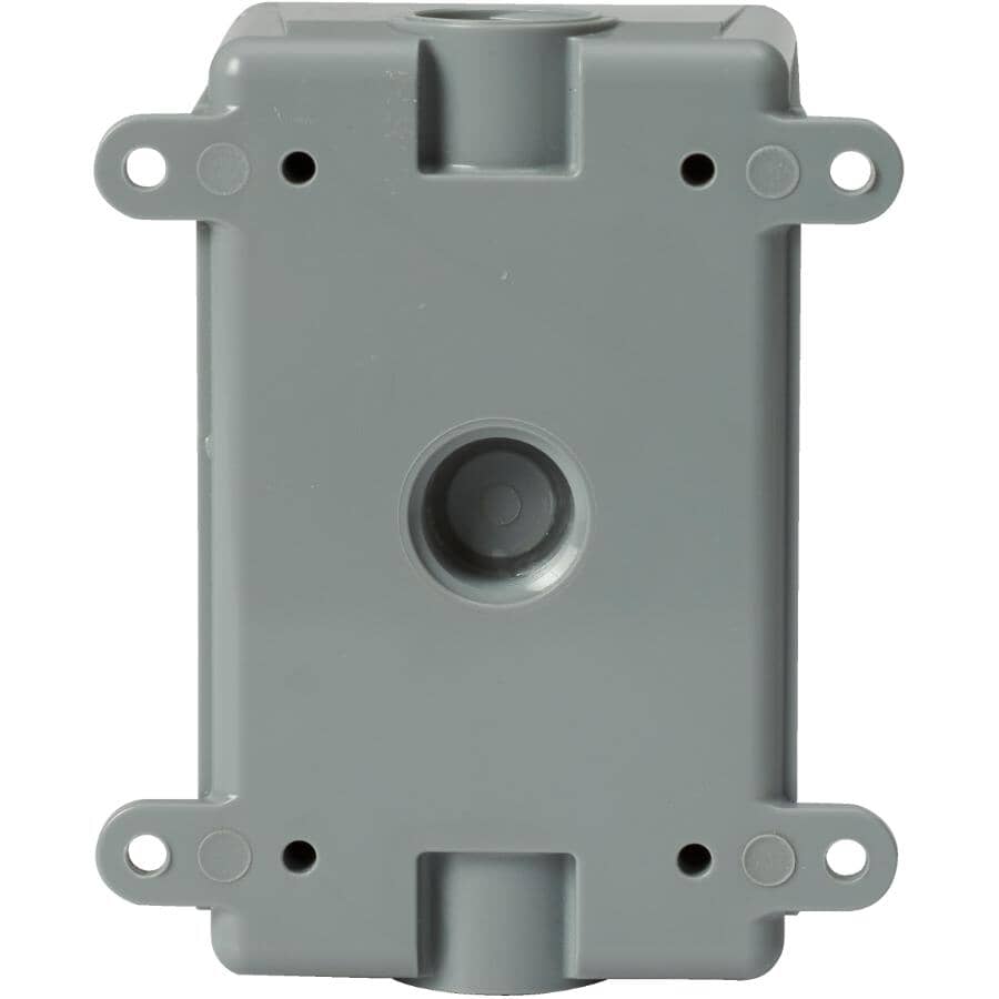 Grey Weatherproof Rectangular T-Box