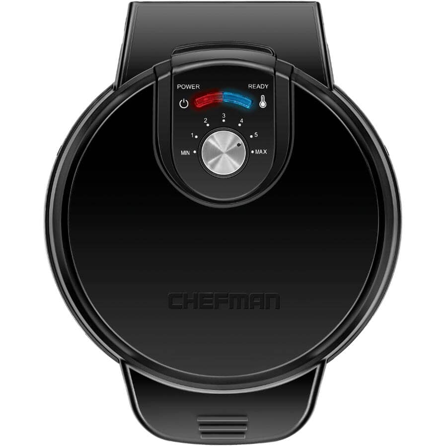 Anti-Overflow 4-Slice Belgian Waffle Maker (RJ04-AO-4) - Black