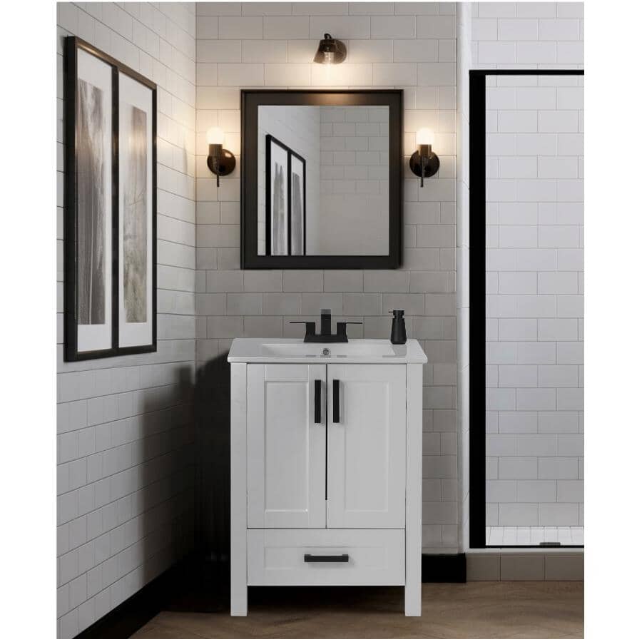 24" W x 18" D Clare Vanity with Vitreous China Top - White