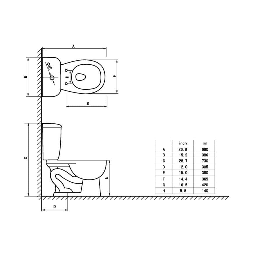 3 L/6 L Marriot Dual Flush Round Toilet - White