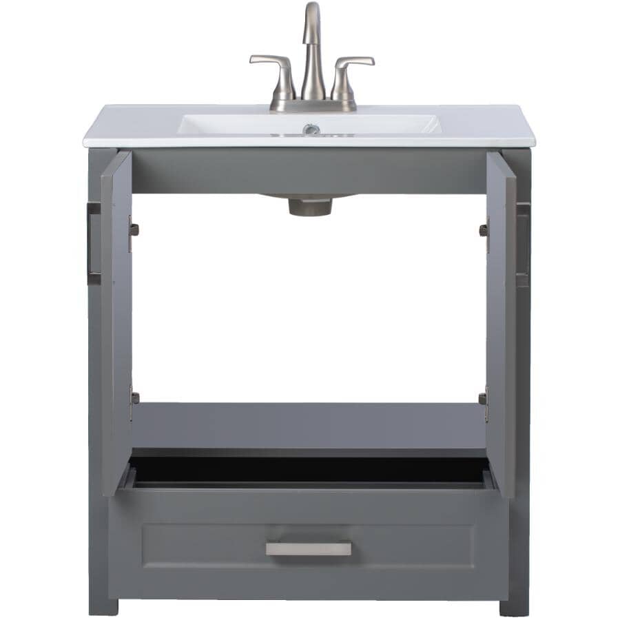 30" W x 18" D Clare Vanity with Vitreous China Top - Grey