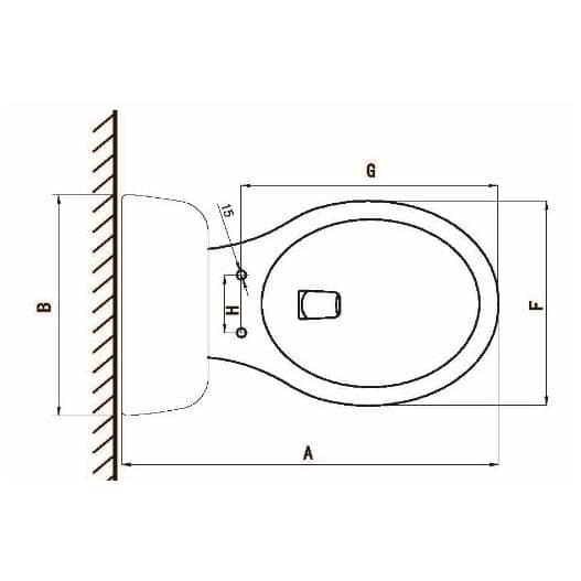 6 L Cabot Round Toilet - White