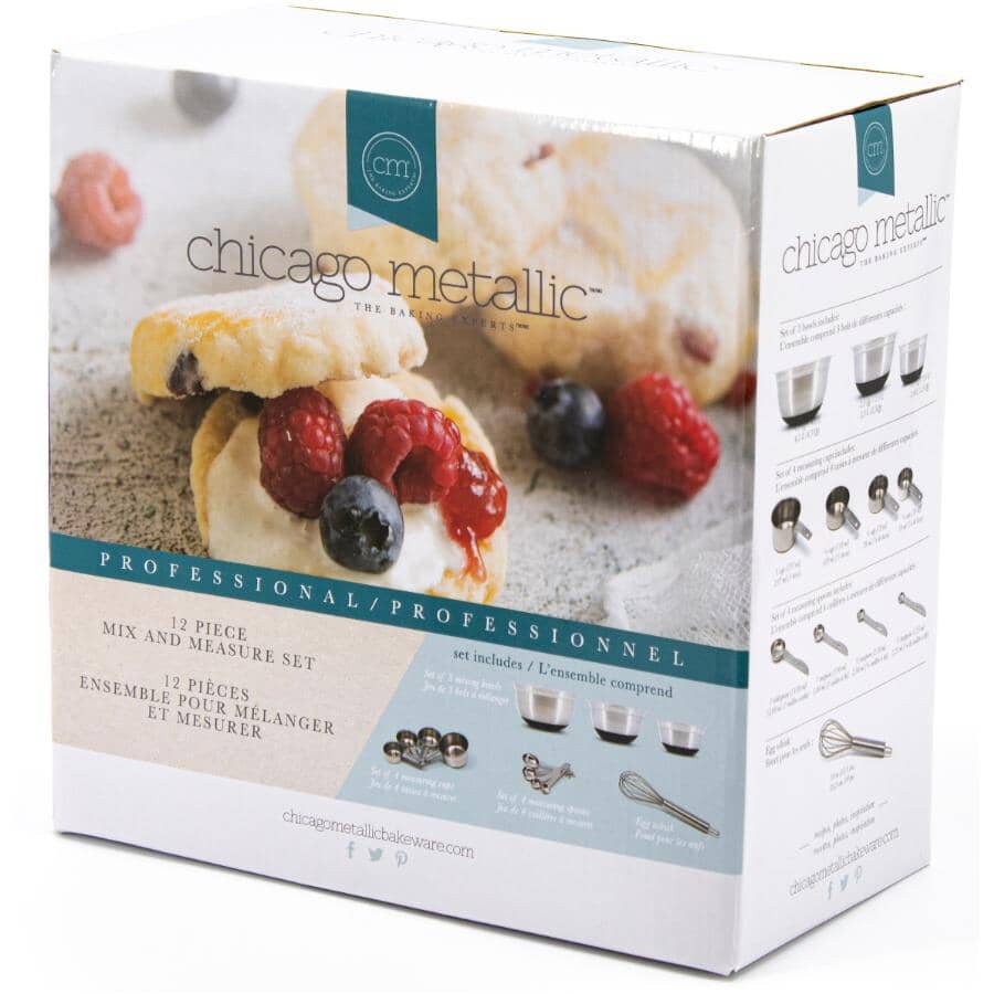 Stainless Steel Mixing Bowl Set with Tools - 12 Piece