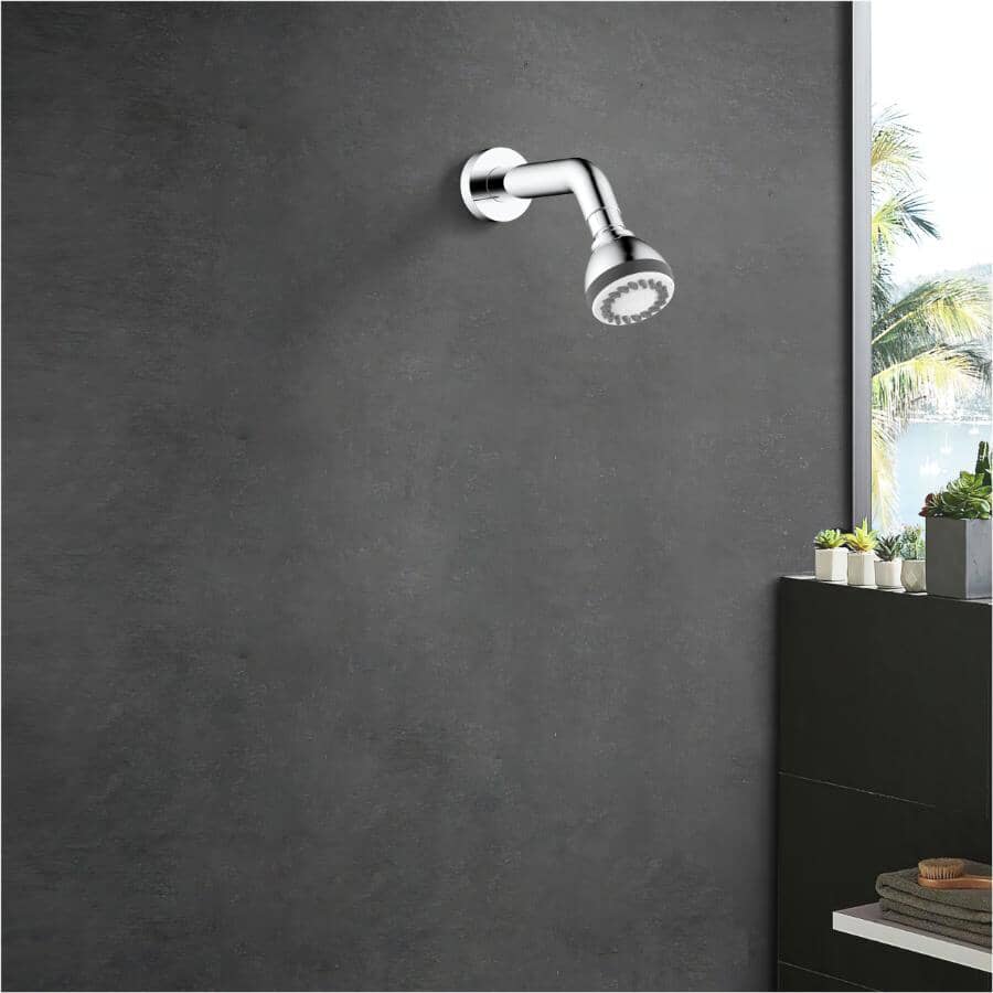 3 Setting Wall Mount Showerhead - Chrome Plated