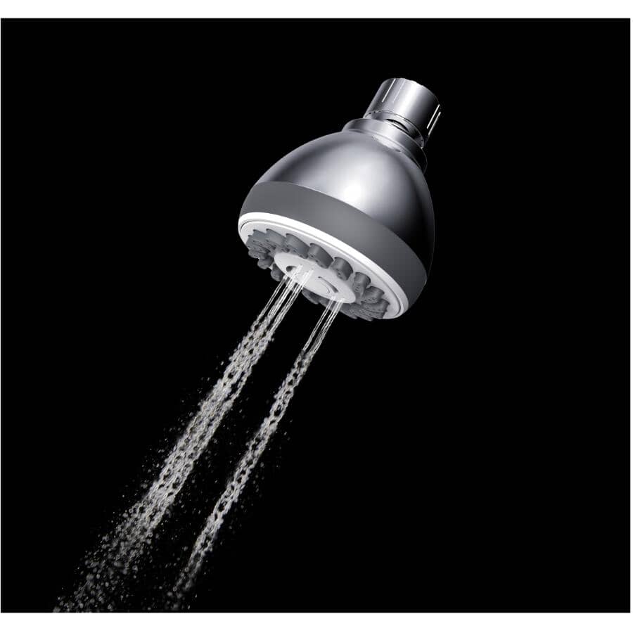 3 Setting Wall Mount Showerhead - Chrome Plated