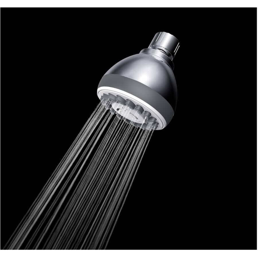 3 Setting Wall Mount Showerhead - Chrome Plated