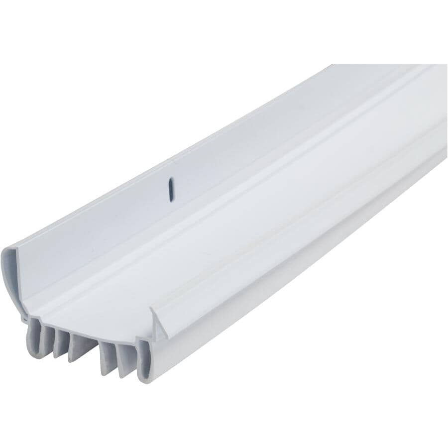 3' White Vinyl U Door Sweep - with Fins