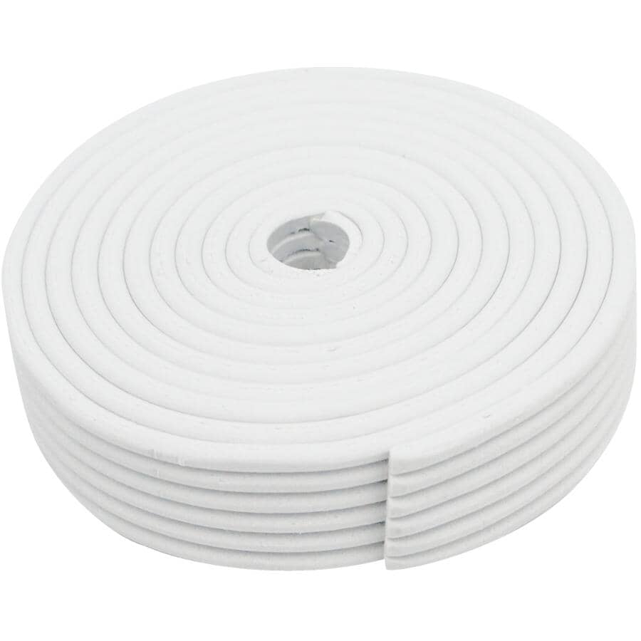 30' White Crackseal Weatherstrip