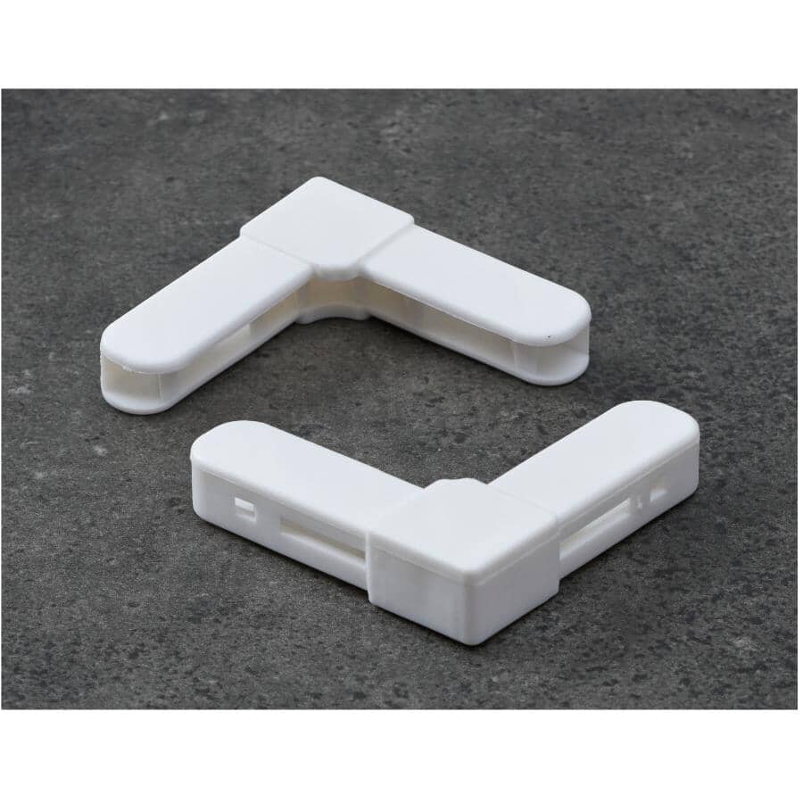 4 Pack 7/16" White Screen Frame Corners