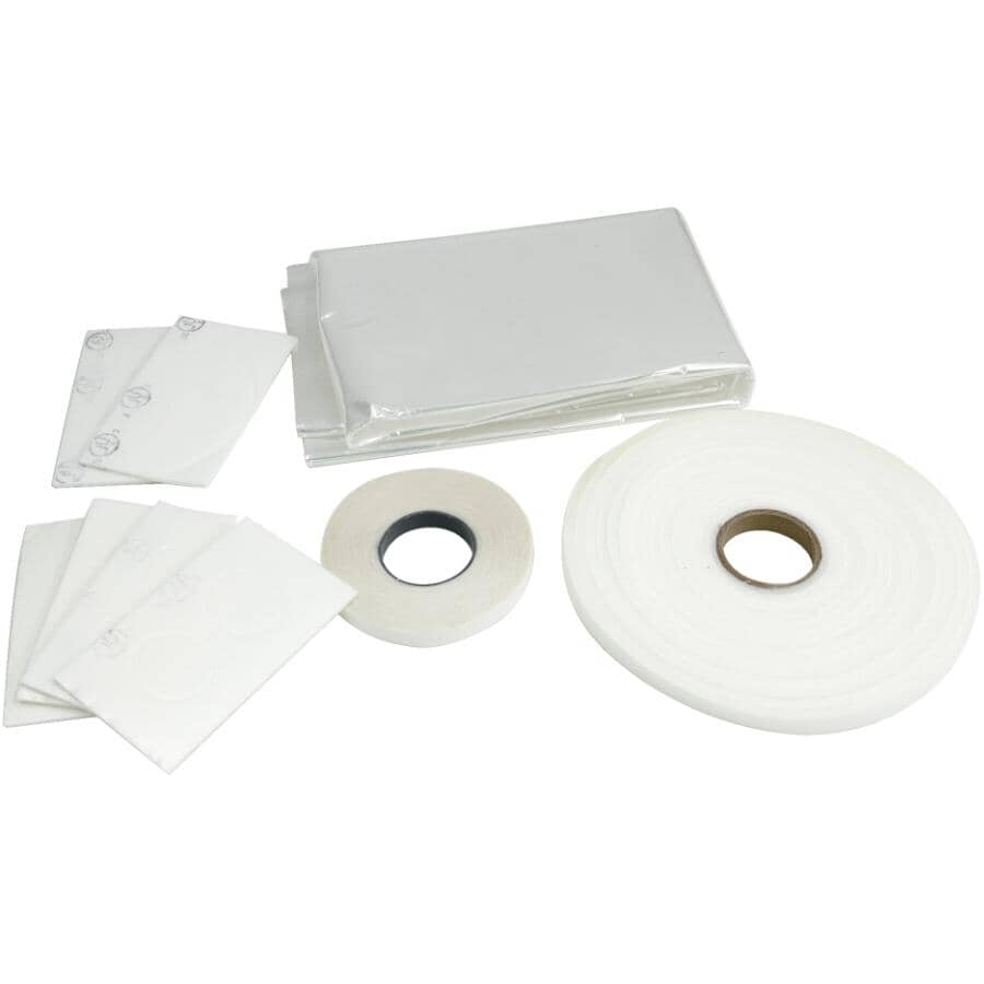 64" x 210" Window Insulation Kit - with 4 Outlet + 2 Wall Plate Insulators