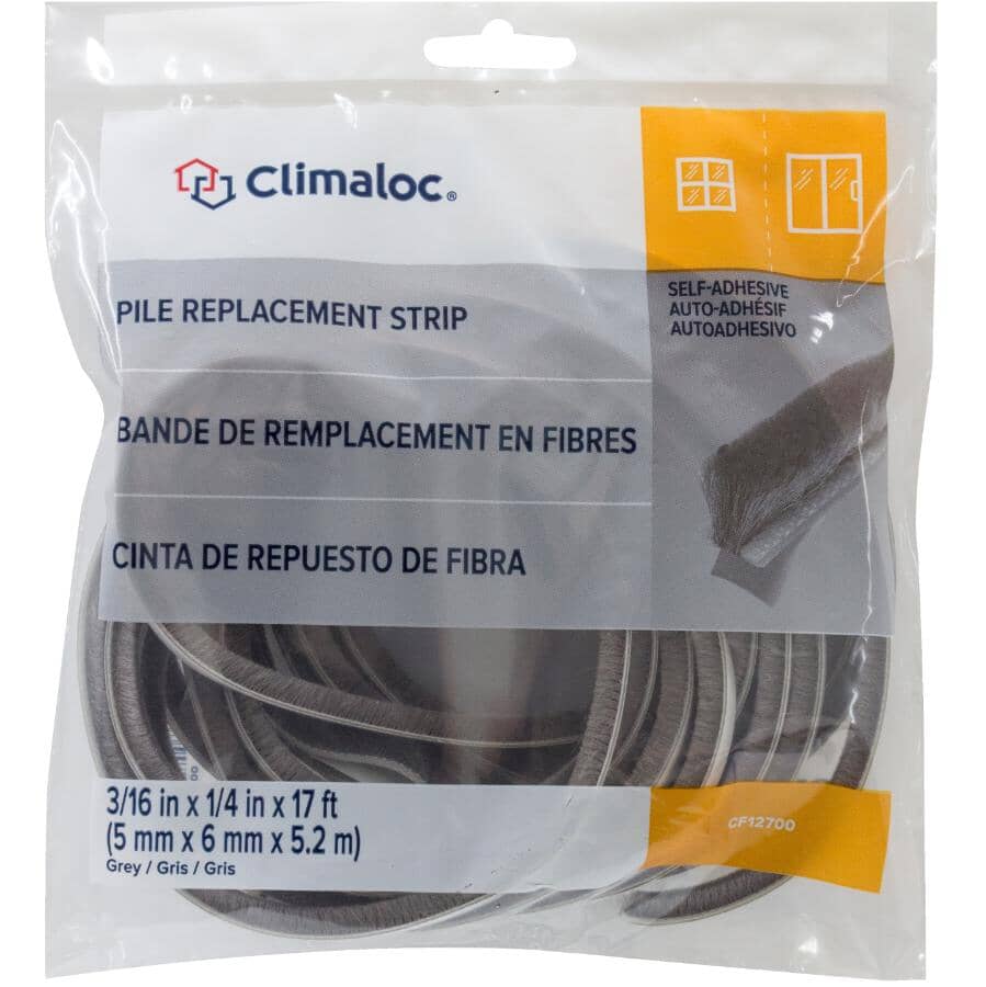 Self-Adhesive Pile Replacement Weatherstripping - 3/16" x 17'