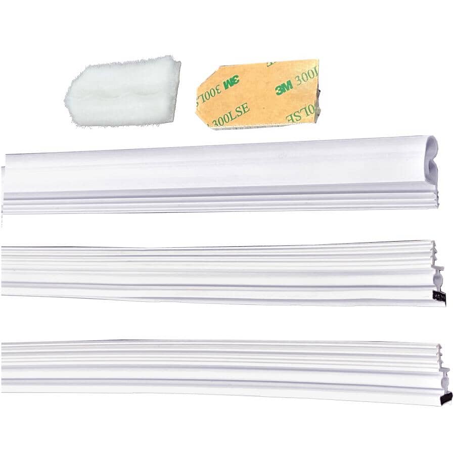 White Magnetic Replacement Door Set Weatherstripping