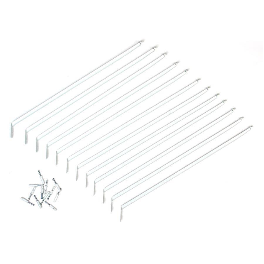 12 Pack 16" White Shelf Support Braces, with Anchors