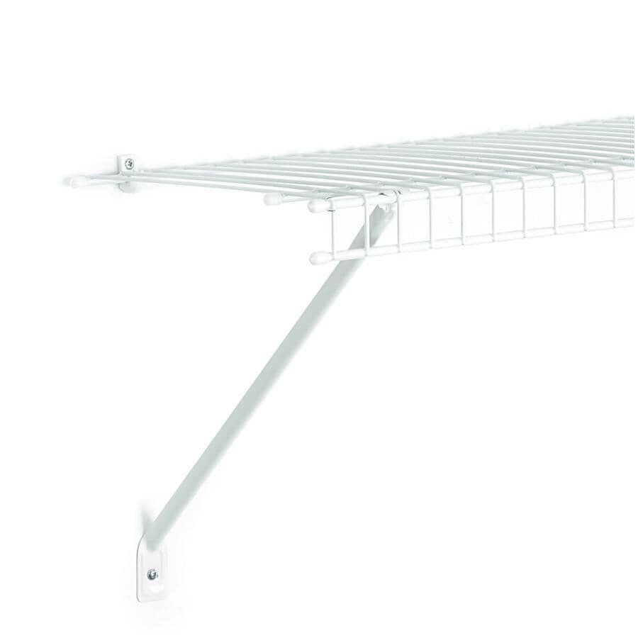12 Pack 16" White Shelf Support Braces, with Anchors