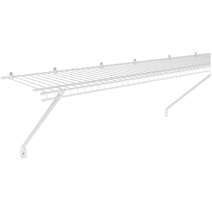 12" x 4' White Superslide Wire Shelf