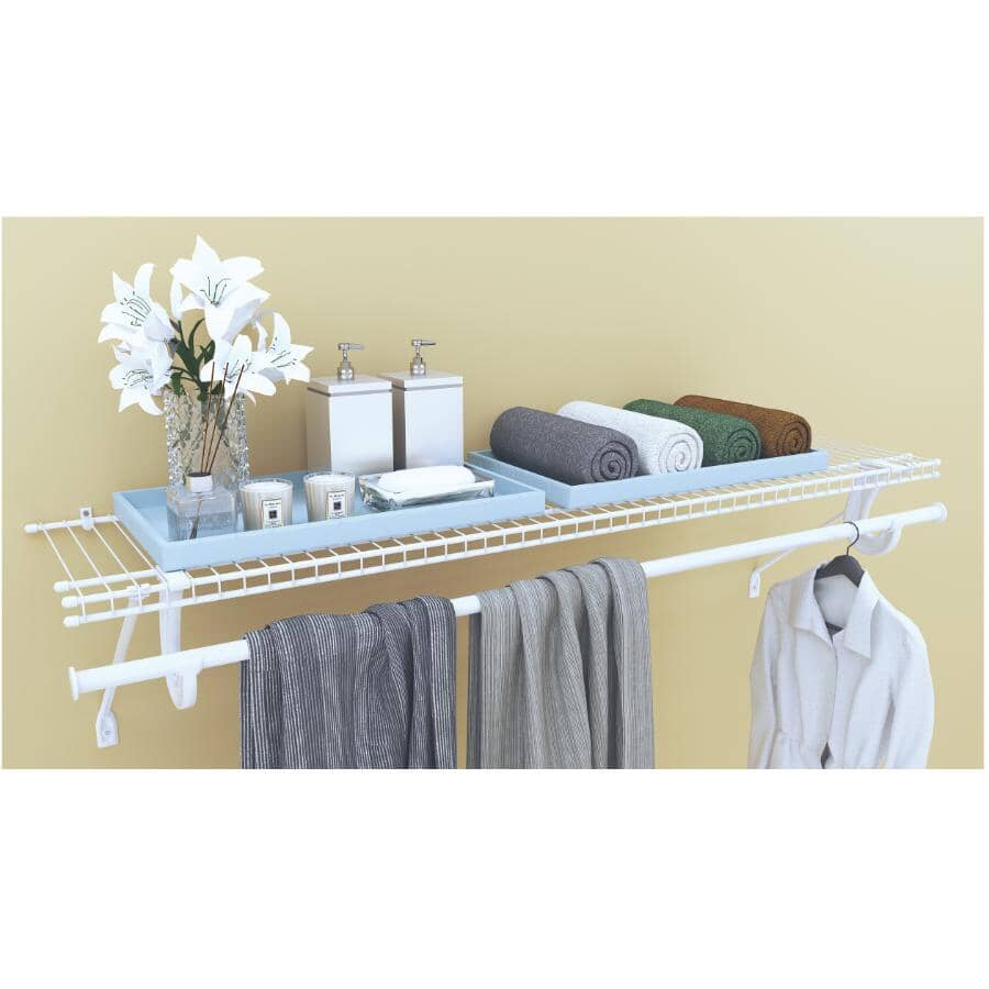 12" x 4' White Superslide Wire Shelf