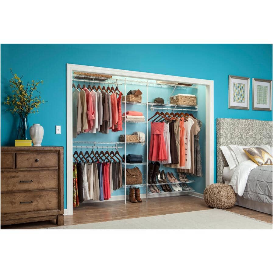 12" x 4' White Superslide Wire Shelf