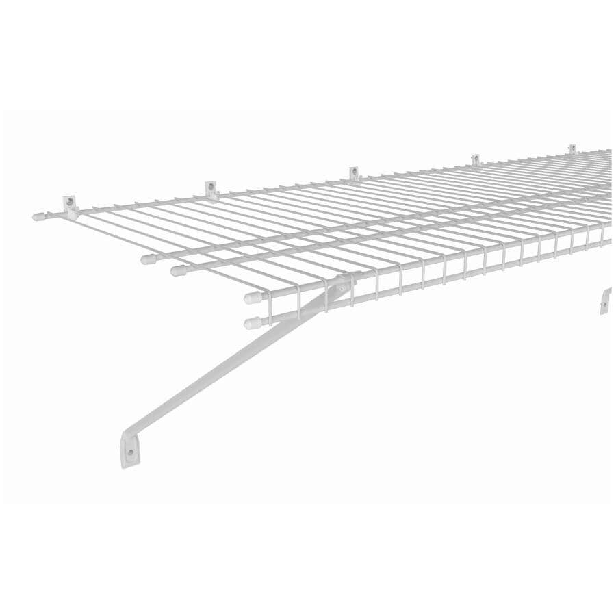 16" x 8' White Superslide Wire Shelf