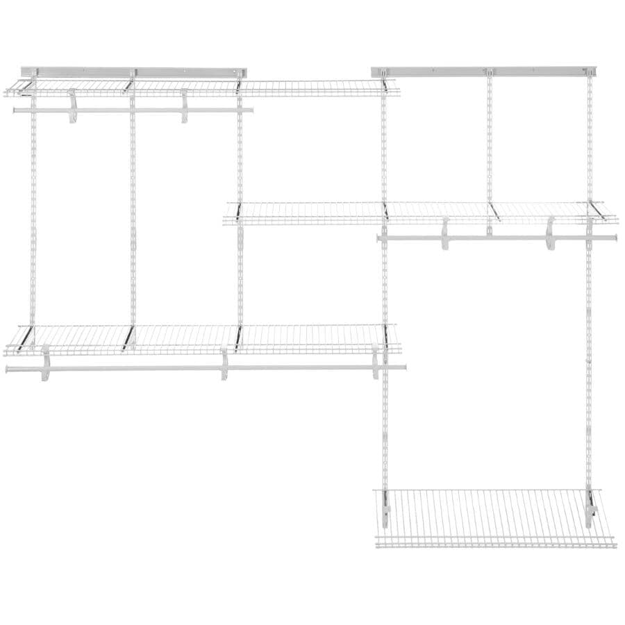 5' - 8' Shelf Track Closet Organizer with Shoe Rack