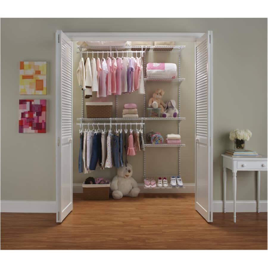5' - 8' Shelf Track Closet Organizer with Shoe Rack