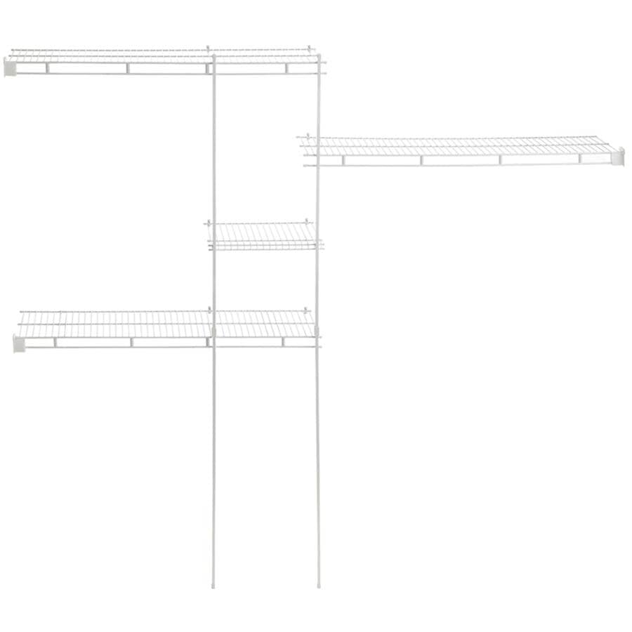5' - 8' Wire Closet Organizer - White
