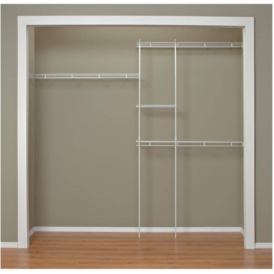 5' - 8' Wire Closet Organizer - White