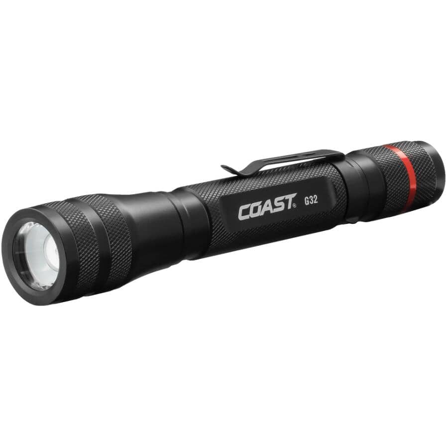 Twist Focus Aluminum LED Flashlight with 2 AA Batteries