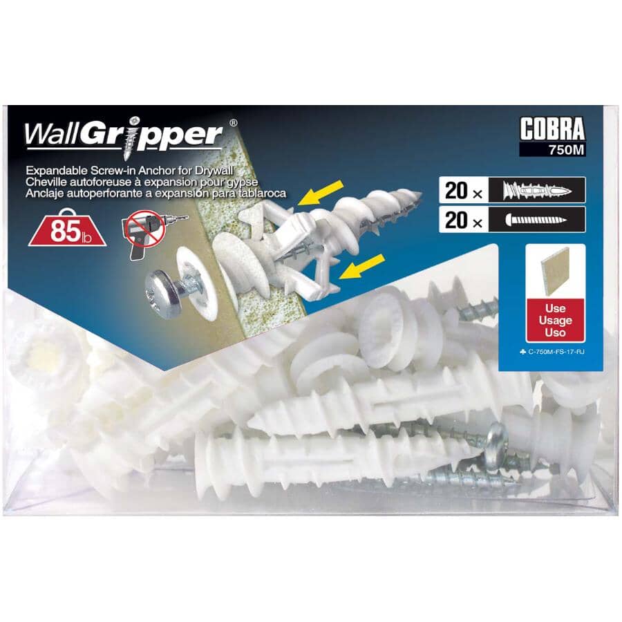 20 Pack #8 x 2-1/4" Wallgripper Anchors