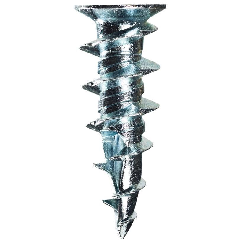 25 Pack #8L Zinc Plated Walldriller Anchors, with Screws