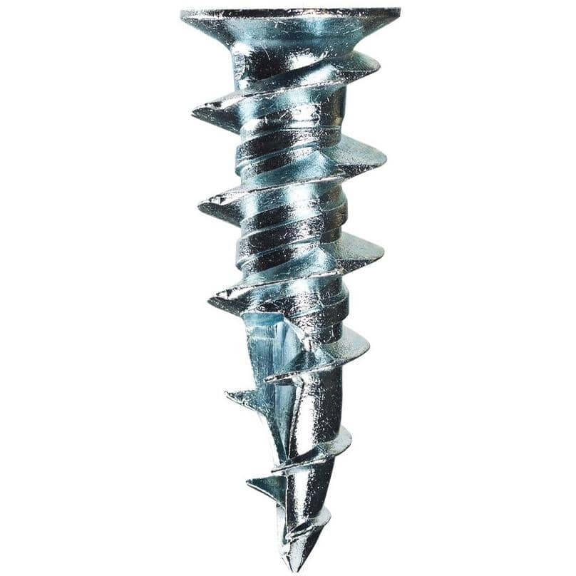 4 Pack #8L Zinc Plated Walldriller Anchors, with Screws