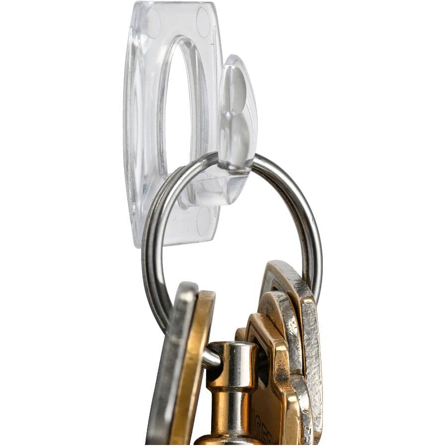 6 Hooks Plus 8 Strips Mini Clear Adhesive Hooks